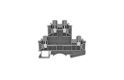 0.5-4mm Double Deck Din Rail Mounted Terminal Blocks Grey