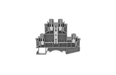 0.5-4mm Double Deck Din Rail Mounted Terminal Blocks (layers conducted) Grey
