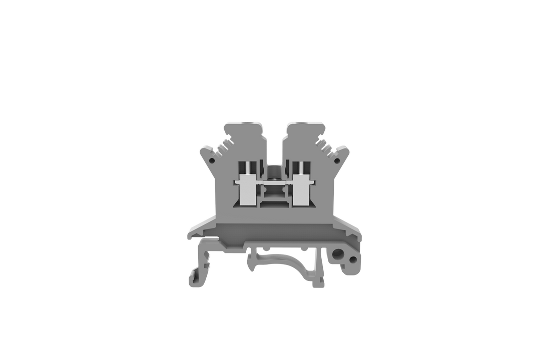 0.2-2.5mm Feed Through Din Rail Mounted Terminal Blocks Grey