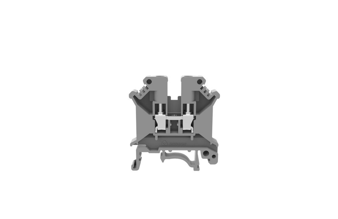 0.2-4mm Feed Through Din Rail Mounted Terminal Blocks Grey