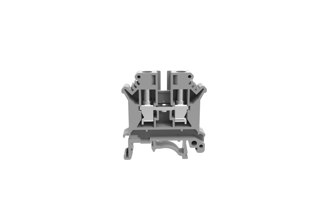 0.2-6mm Feed Through Din Rail Mounted Terminal Blocks Grey