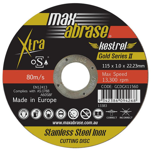 Trucut Sheffield 115 x 1.0mm Cutting Disc Stainless Gold Series II