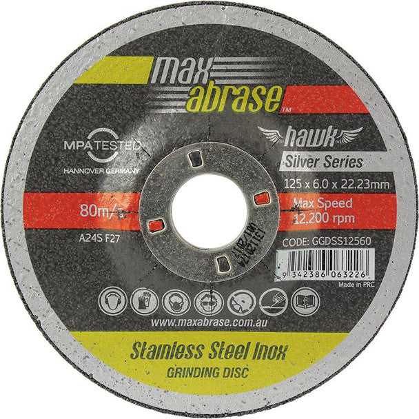 Trucut Sheffield SHEFFIELD MaxAbrase 125 x 6.0mm Grinding Disc - Stainless