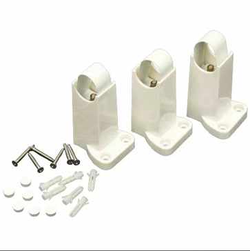 Goldair Towel Rail Bracket and Strap kit White (Set of 3)