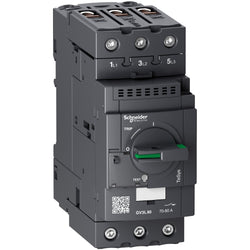 Schneider Motor circuit breaker, TeSys Deca, 3P, 80 A, magnetic, rotary handle, EverLink terminals