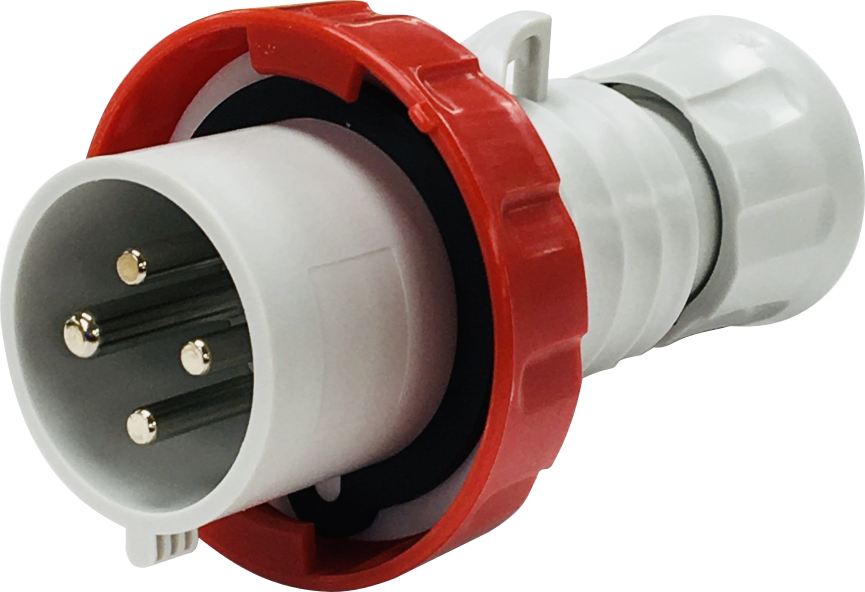 GEWISS IEC309 REEFER STR PLUG IP66/67/68/69 RED 415V 3H 32AM