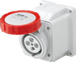 GEWISS IEC309 REEFER SURFACE SOCKET SKT IP67 RED 415V 3H 32A