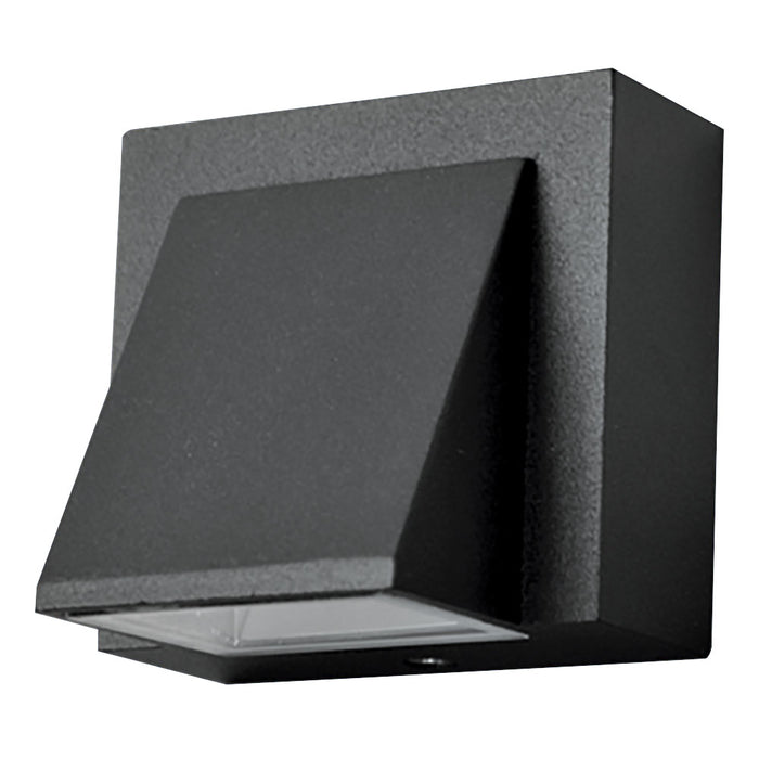 PROLUX LIGHT OUTDOOR WALL 2W ALUM & GLASS BLACK IP54 3K 80X75X63