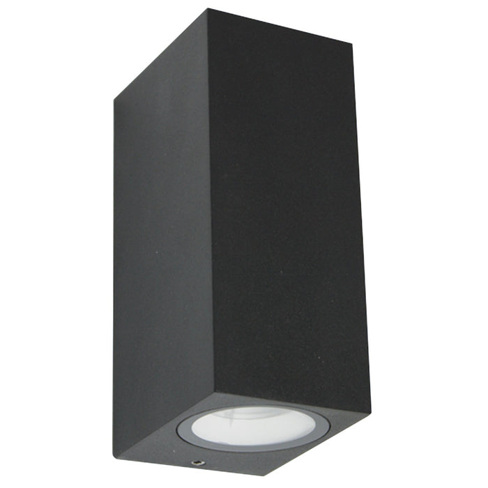 PROLUX LIGHT OUTDOOR WALL 2X7W UP/DN ALU BLACK IP54 3K 142X62X82