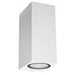 PROLUX LIGHT OUTDOOR WALL 2X7W UP/DN ALU WHITE IP54 3K 142X62X82