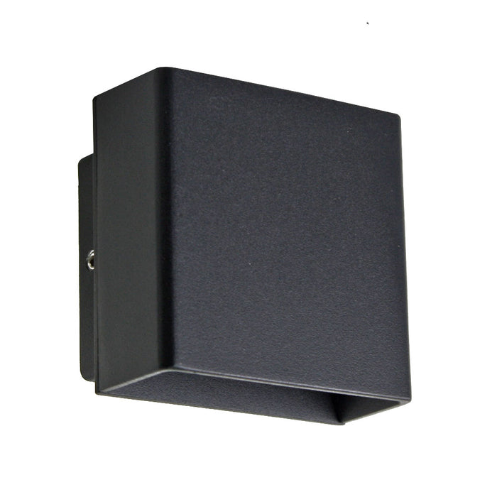 PROLUX LIGHT OUTDOOR WALL 5W UP/DN ALU BLACK IP54 3K 82X82X56