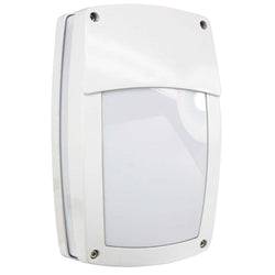 PROLUX LIGHT OUTDOOR WALL 12W ALU & PC WHITE IP54 3K 180X290X88