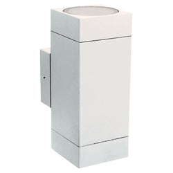 PROLUX LIGHT OUTDOOR WALL GU10 ALUMINIUM WHITE IP54 65X65X164