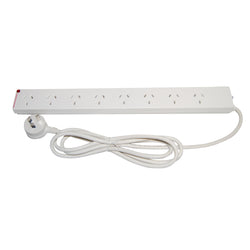 Legrand HPM 10A 8-GANG 1.8M-LEAD SURGE POWERBOARD WHITE