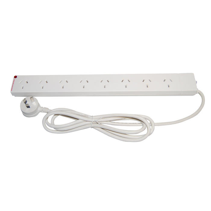 Legrand HPM 10A 8-GANG 1.8M-LEAD SURGE POWERBOARD WHITE