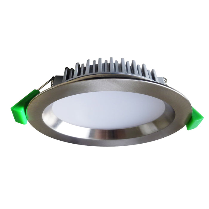 EUROTECH GEO20 - ROUND LED DOWNLIGHT BRUSHED CHROME 4000K 230V LED 20W IP44