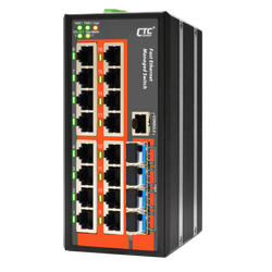 CDL CTCUnion Ethernet Managed Switch 16x 10/100Base-T 16 Port (-10C - +60C)