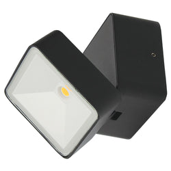 PROLUX LIGHT OUTDOOR WALL 6W TILT ALU BLACK IP54 3K 90X85