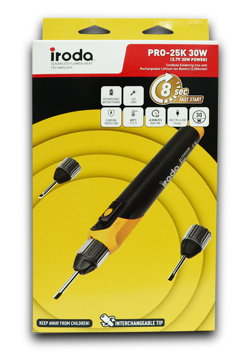 Elecsupp Pro Iroda Cordless Soldering Iron Li-ION (2.5kmAH)