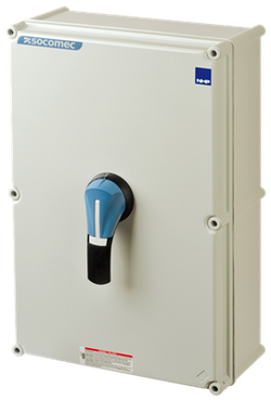 ISO ENCLOSED SWITCH 3P 250A GREY POLY BLUE HANDLE