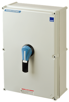 ISO ENCLOSED SWITCH 3P 250A GREY POLY BLUE HANDLE