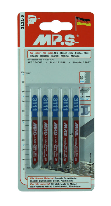 Trucut Mps Jigsaw Blade HSS 75mm 21TPI Pk 5