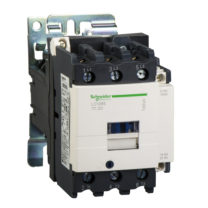 Schneider TeSys Deca contactor , 3P(3 NO) , AC-3/AC-3e , &lt;lt/&gt;= 440V, 80A , 220V DC standard coil