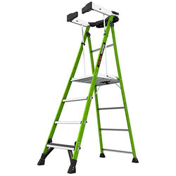 Staffy Little Giant Fortress. 4 Step - ANSI Type IAA - 150Kg Rated. Fiberglass Platform Ladder With Ground Cue. Wraparound Enclosure. And Auto-Closing Gate USA Code: 19304