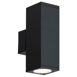 TUTOKO 2X6W 3K BLACK IP65 UP/DOWN LIGHT