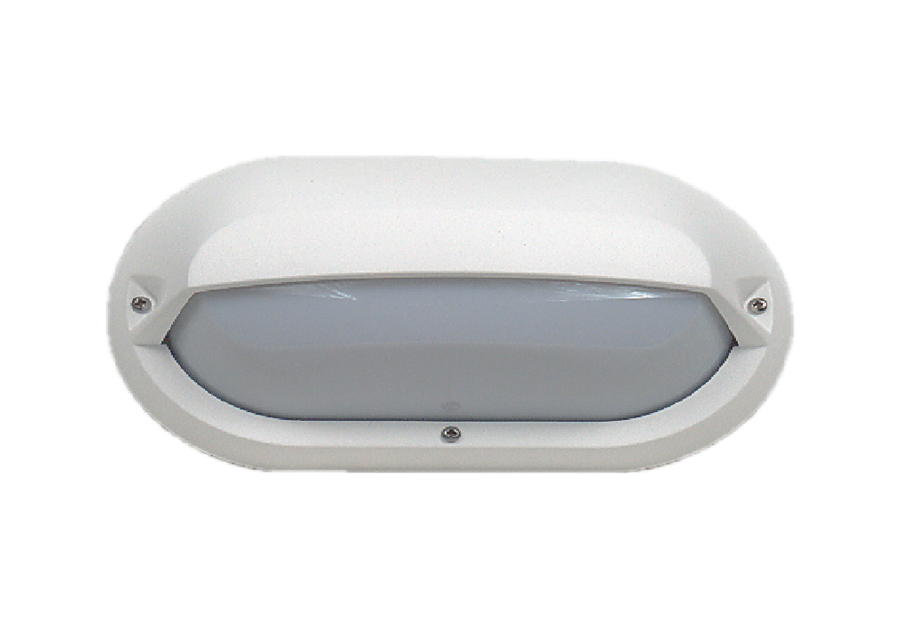 Superlux Bulkhead LED 10W 3000K Oval Eyelid Polycarbonate White IP55