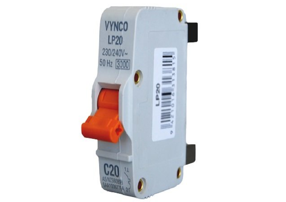 Vynco Logix MCB plugin 20A 1P C-curve 3kA