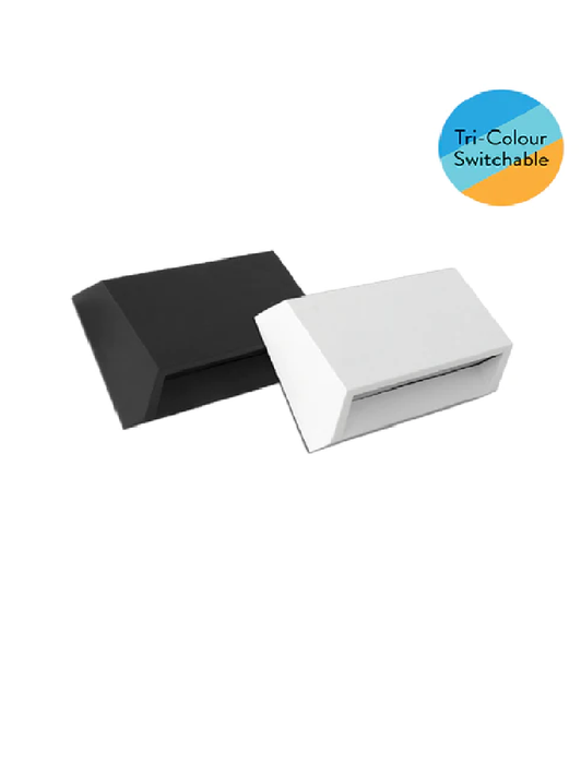 LAMINA - SMALL LED STEP WALL LIGHT WHITE & BLACK COVER 3000K/4000K/6000K 230V LED 2W IP65