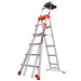 Staffy Little Giant Select Step. 5-7 Step. Aluminium Adjustable Platform Ladder. 150Kg. Airdeck Included USA Code 15109-001