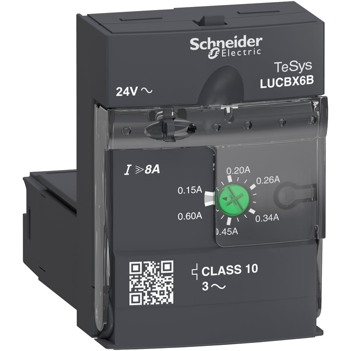 Schneider Advanced control unit, TeSys Ultra, 0.15-0.6A, 3P motors, protection & diagnostic, class 10, coil 24V AC