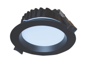 Downlight LED 8W 230VAC Recessed 3 Colour IP54 Black