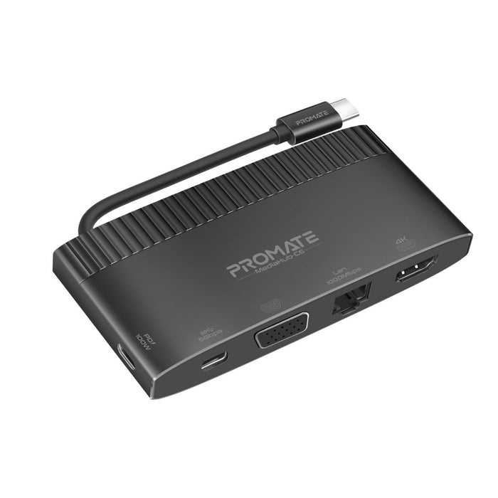 CDL Promate 6-in-1 USB Multi Port Hub with USB-C Connector