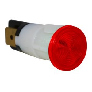 Signal-Lux RED NEON 9mm DIA FLAT 110-250VAC w/LEADS