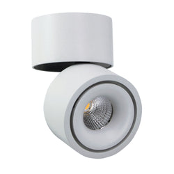 PROLUX LIGHT SURFACE 9W TILT & SWIVEL CLAM WHITE 3K 75DIA X 91H