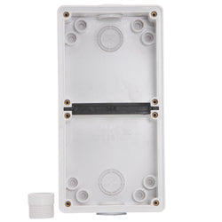 Pdl Enclosure - Shallow, 2-Gang, 2x25mm Conduit Entry, Resistant White