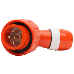 Pdl Plug - Angled, 20A, 500V, 5-Round Pin, Resistant Orange