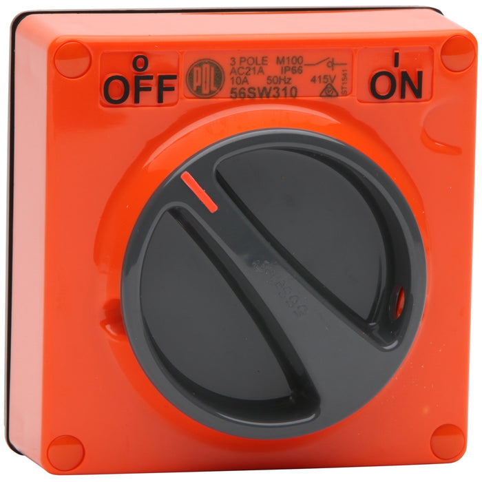 56 Series Switch 10A 3pole Valox Orange