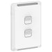 Iconic Switch 300 Pro 2 Gang 20A Rocker Vertical IP44 White