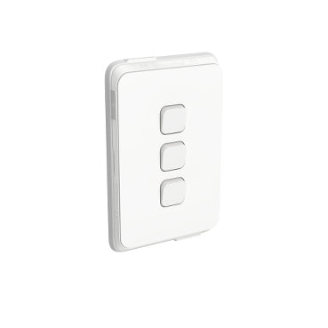 Iconic Switch 300 Pro 3 Gang 20A Rocker Vertical IP44 White