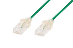 0.25m Cat6A 10G Green Ultra-Slim Component Level UTP Patch Lead (30AWG)