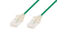 0.75m Cat6A 10G Green Ultra-Slim Component Level UTP Patch Lead (30AWG)