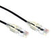 0.75m Cat6A 10G Black Ultra-Slim Component Level UTP Patch Lead (30AWG)