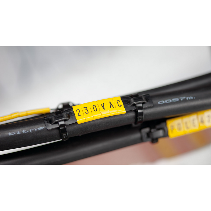 PARTEX POK 10/4 DISC YELLOW:0 CABLE MARKERS