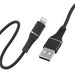 PROMATE 1.2m MFI Certified USB-A to Lightning Data & Charge Cable Black