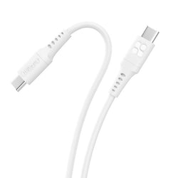 2m USB-C Data and Charging  Cable. Data Transfer Rate 480Mbps. 60W Power Delivery. Durable Soft Silicon Cable. Tangle Resistant. 25000+ Bend Tested. White