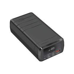 38000mAh 130W Quick Charging PowerBank with 100W PD. Charge Laptops, Tablets, & Phones, Charge 3 Devices Simultaneously, 2x USB-C & 1x USB-A Output, Adaptive Charging. Black Colour